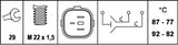 Hella 007837071 Temperature Switch, greyfor VW870 - 770 C920 - 820 Cgrey