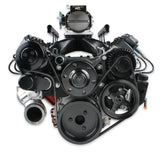 Holley 20-190BK Premium Black Mid-Mount LS7 Complete Accessory System - Dry Sump