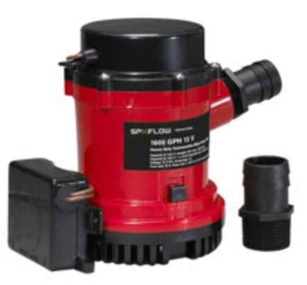 JOHNSON PUMP 01674-001 HD BIL PMP 1600 GPH W/ULT. SWIT 12V