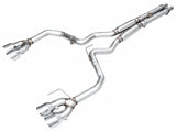 AWE Tuning 3020-42375 AWE Track Edition Exhaust for S650 Mustang Dark Horse - Quad Chrome Silver Tips