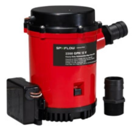 JOHNSON PUMP 02274-001 HD BIL PMP 2200 GPH W/ULT. SWIT 12V