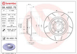 Brembo 08A20275C02 BRAKE DISC