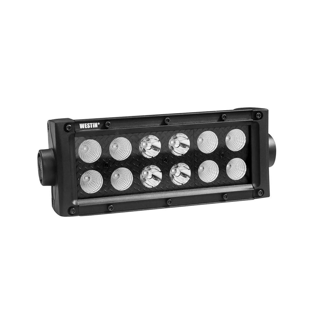 Westin 09-12212-12C B-FORCE Double Row LED Light Bar; 6 inch Combo w/3W Cree; Black;