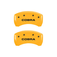 Load image into Gallery viewer, MGP Caliper Covers 10010RCOBYL Rear Set of 2: Yellow finish, Black COBRA