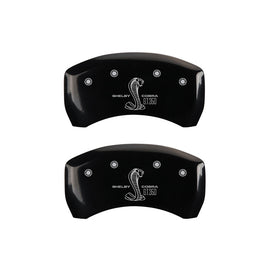 MGP Caliper Covers 10010RGT3BK Rear Set of 2: Black finish, Silver GT350 Shelby (Rear Only)