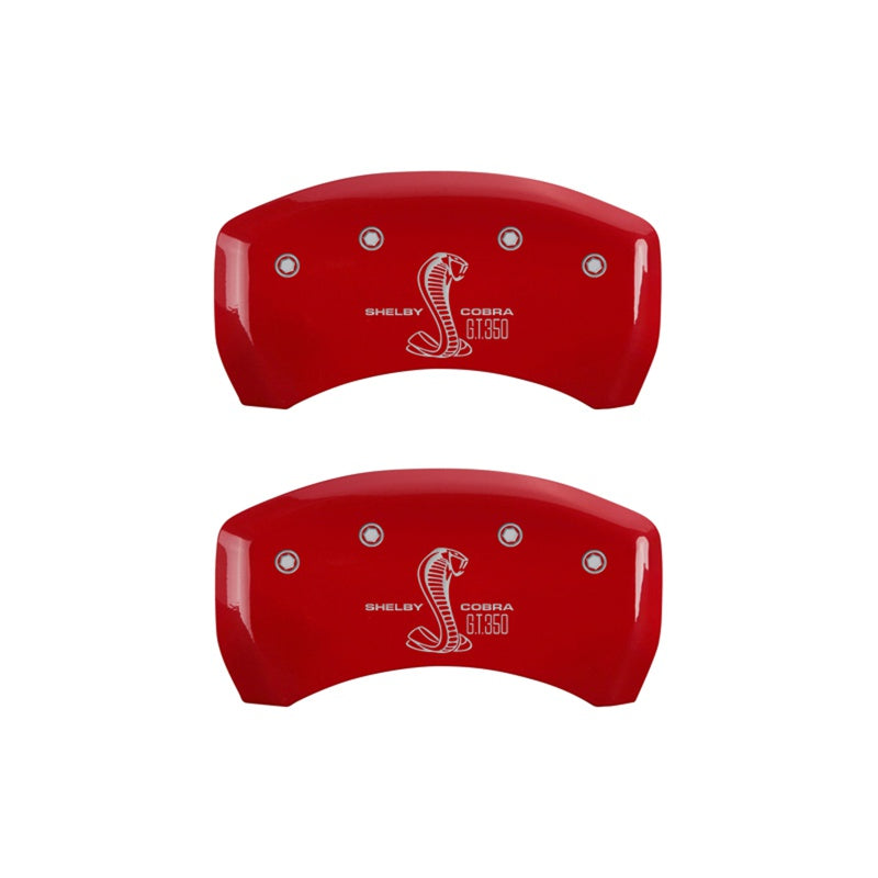 MGP Caliper Covers 10010RGT3RD Rear Set of 2: Red finish, Silver GT350 Shelby (Rear Only)