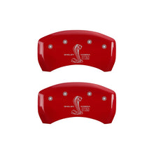 Load image into Gallery viewer, MGP Caliper Covers 10010RGT3RD Rear Set of 2: Red finish, Silver GT350 Shelby (Rear Only)