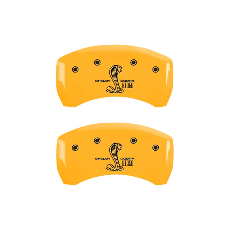 MGP Caliper Covers 10010RGT3YL Rear Set of 2: Yellow finish, Black GT350 Shelby (Rear Only)