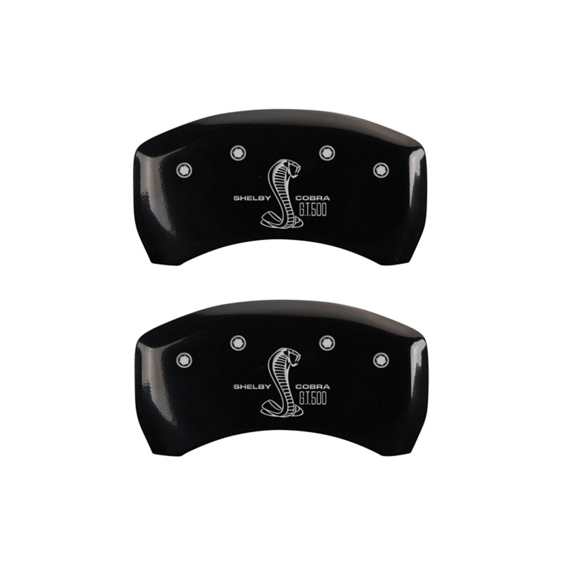 MGP Caliper Covers 10010RGT5BK Rear Set of 2: Black finish, Silver GT500 Shelby (Rear Only)