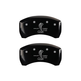 MGP Caliper Covers 10010RGT5BK Rear Set of 2: Black finish, Silver GT500 Shelby (Rear Only)