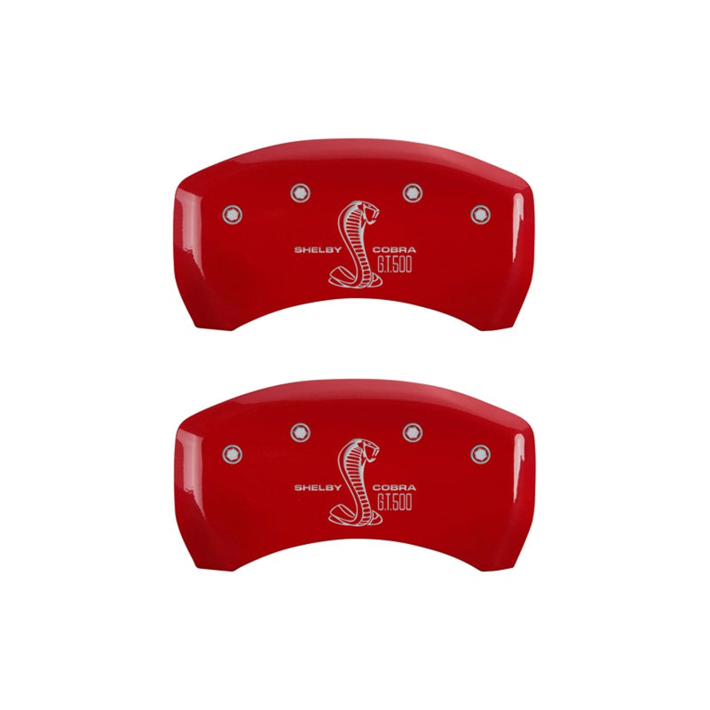 MGP Caliper Covers 10010RGT5RD Rear Set of 2: Red finish, Silver GT500 Shelby (Rear Only)