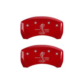MGP Caliper Covers 10010RGT5RD Rear Set of 2: Red finish, Silver GT500 Shelby (Rear Only)