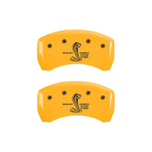 Load image into Gallery viewer, MGP Caliper Covers 10010RGT5YL Rear Set of 2: Yellow finish, Black GT500 Shelby (Rear Only)