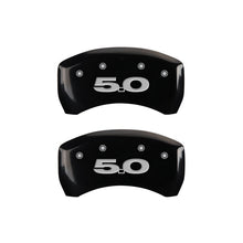 Load image into Gallery viewer, MGP Caliper Covers 10010RM50BK Rear Set of 2: Black finish, Silver Mustang / 5.0 (2011)
