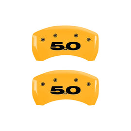 MGP Caliper Covers 10010RM50YL Rear Set of 2: Yellow finish, Black Mustang / 5.0 (2011)