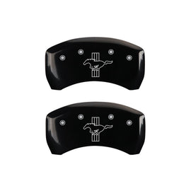MGP Caliper Covers 10010RMB2BK Rear Set of 2: Black finish, Silver Mustang / Bar & Pony (2015)