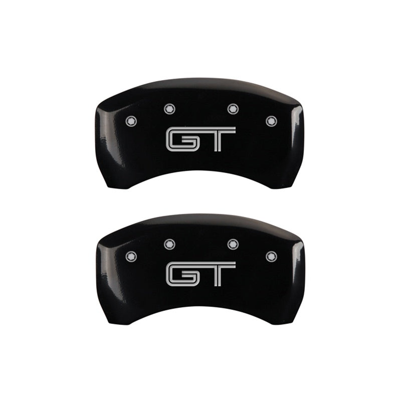 MGP Caliper Covers 10010RMG2BK Rear Set of 2: Black finish, Silver Mustang / GT (S197)