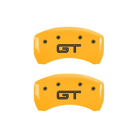 MGP Caliper Covers 10010RMG2YL Rear Set of 2: Yellow finish, Black Mustang / GT (S197)