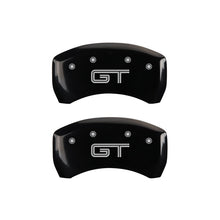 Load image into Gallery viewer, MGP Caliper Covers 10010RMGTBK Rear Set of 2: Black finish, Silver Mustang / GT