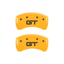 Load image into Gallery viewer, MGP Caliper Covers 10010RMGTYL Rear Set of 2: Yellow finish, Black Mustang / GT