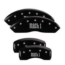 Load image into Gallery viewer, MGP Caliper Covers 10017SMCHBK Set of 4: Black finish, Silver Mach 1