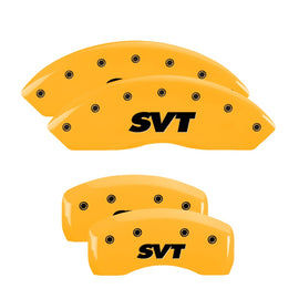 MGP Caliper Covers 10017SSVTYL Set of 4: Yellow finish, Black SVT