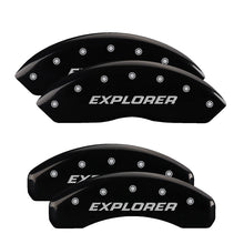 Load image into Gallery viewer, MGP Caliper Covers 10041SEXPBK Set of 4: Black finish, Silver Explorer (Pre-2011)