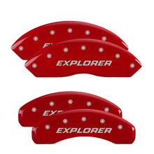 Load image into Gallery viewer, MGP Caliper Covers 10041SEXPRD Set of 4: Red finish, Silver Explorer (Pre-2011)