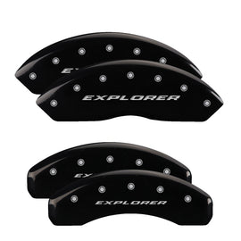 MGP Caliper Covers 10041SXPLBK Set of 4: Black finish, Silver Explorer (2012-Up)
