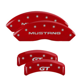 MGP Caliper Covers 10095SMG1RD Set of 4: Red finish, Silver Mustang /GT (SN95)
