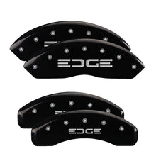 Load image into Gallery viewer, MGP Caliper Covers 10119SEDGBK Set of 4: Black finish, Silver Edge