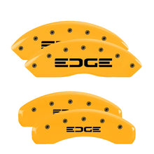 Load image into Gallery viewer, MGP Caliper Covers 10119SEDGYL Set of 4: Yellow finish, Black Edge