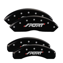 Load image into Gallery viewer, MGP Caliper Covers 10119SSPOBK Set of 4: Black finish, Silver Sport (Bold)