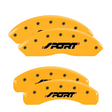 Load image into Gallery viewer, MGP Caliper Covers 10119SSPOYL Set of 4: Yellow finish, Black Sport (Bold)