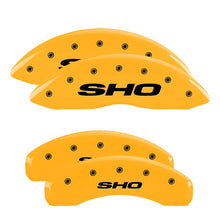 Load image into Gallery viewer, MGP Caliper Covers 10128SSHOYL Set of 4: Yellow finish, Black SHO