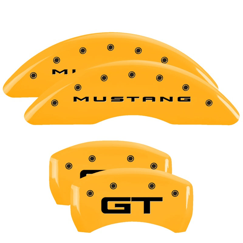 MGP Caliper Covers 10200S2MGYL Set of 4: Yellow finish, Black Mustang / GT (2015)