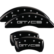 Load image into Gallery viewer, MGP Caliper Covers 10201SGTCBK Set of 4: Black finish, Silver Mustang GT/CS