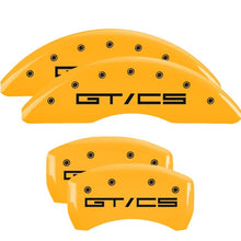 Load image into Gallery viewer, MGP Caliper Covers 10201SGTCYL Set of 4: Yellow finish, Black Mustang GT/CS