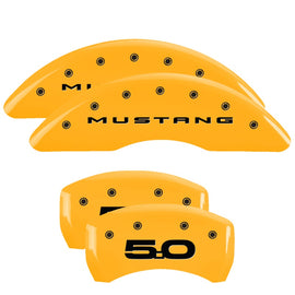 MGP Caliper Covers 10201SM52YL Set of 4: Yellow finish, Black Mustang / 5.0 (2015)