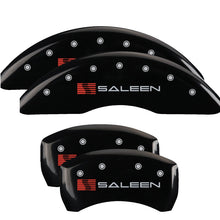 Load image into Gallery viewer, MGP Caliper Covers 10201SSLNBK Set of 4: Black finish, Silver Saleen