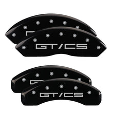 Load image into Gallery viewer, MGP Caliper Covers 10202SGTCBK Set of 4: Black finish, Silver Mustang GT/CS