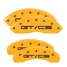 Load image into Gallery viewer, MGP Caliper Covers 10202SGTCYL Set of 4: Yellow finish, Black Mustang GT/CS