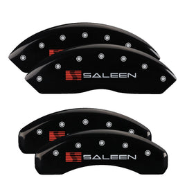 MGP Caliper Covers 10202SSLNBK Set of 4: Black finish, Silver Saleen