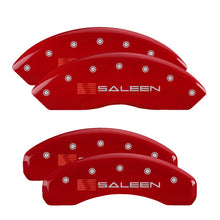 Load image into Gallery viewer, MGP Caliper Covers 10202SSLNRD Set of 4: Red finish, Silver Saleen