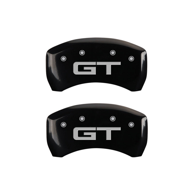 MGP Caliper Covers 10203R2MGBK Rear Set of 2: Black finish, Silver Mustang / GT (2015)