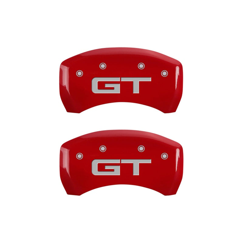 MGP Caliper Covers 10203R2MGRD Rear Set of 2: Red finish, Silver Mustang / GT (2015)