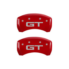 Load image into Gallery viewer, MGP Caliper Covers 10203R2MGRD Rear Set of 2: Red finish, Silver Mustang / GT (2015)