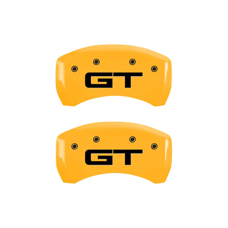 MGP Caliper Covers 10203R2MGYL Rear Set of 2: Yellow finish, Black Mustang / GT (2015)