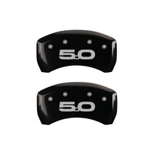 Load image into Gallery viewer, MGP Caliper Covers 10203RM52BK Rear Set of 2: Black finish, Silver Mustang / 5.0 (2015)