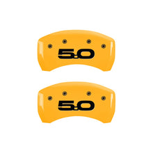 Load image into Gallery viewer, MGP Caliper Covers 10203RM52YL Rear Set of 2: Yellow finish, Black Mustang / 5.0 (2015)
